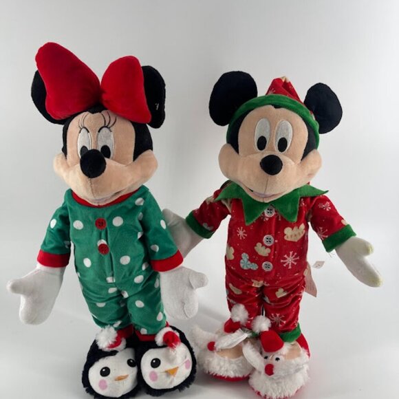 Disney Other - Disney Mickey Mouse & Minnie Mouse Christmas Pajamas Holiday Greeters